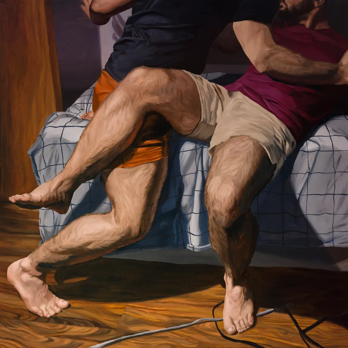 João Guilherme Parisi Toc-Toc! O cupido é um voyeur, 2024 Óleo sobre tela 80 x 80 cm