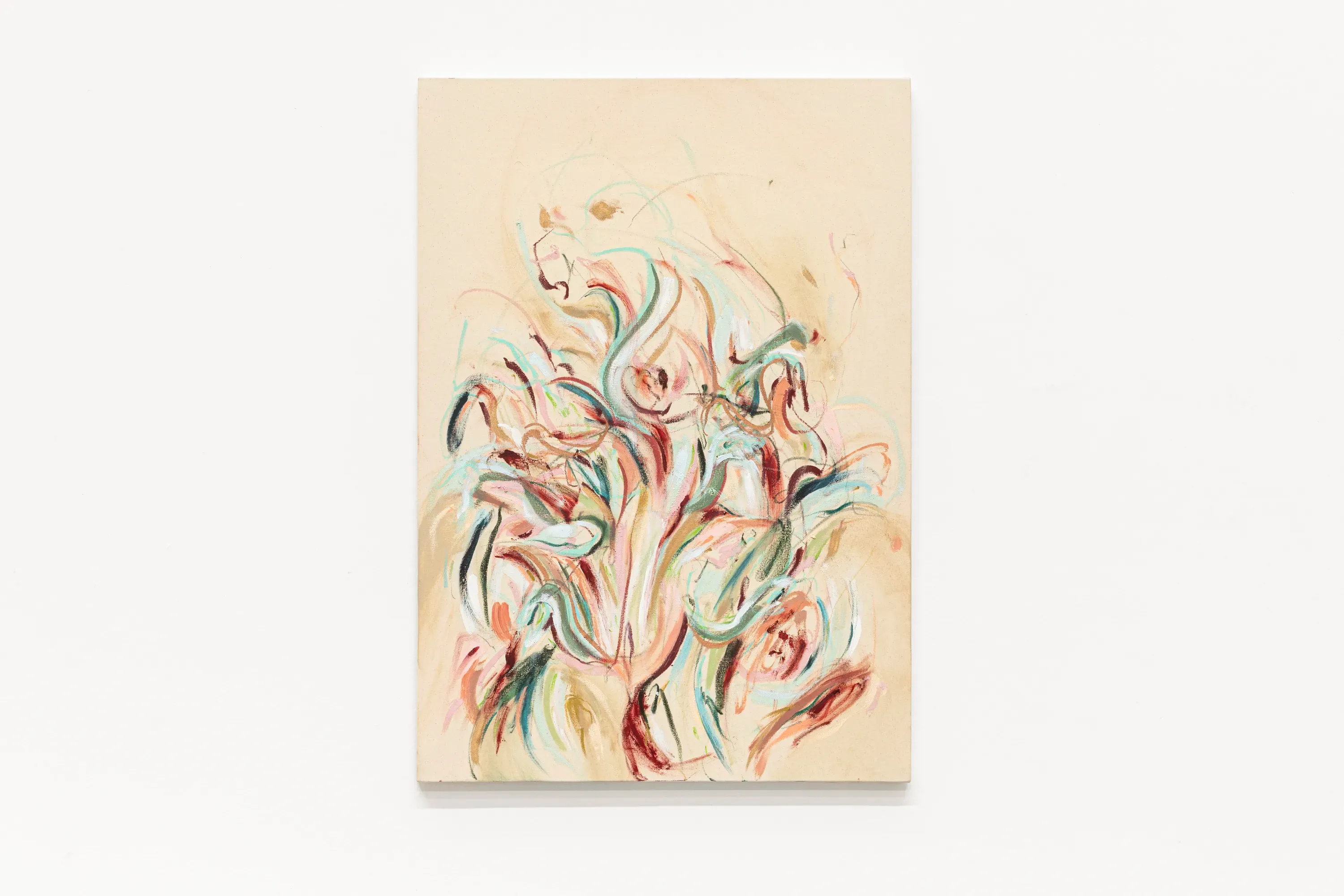Julia Pereira Dancing Ghosts, 2025 Óleo, bastão oleoso e pastel oleoso sobre algodão 100 x 70 cm